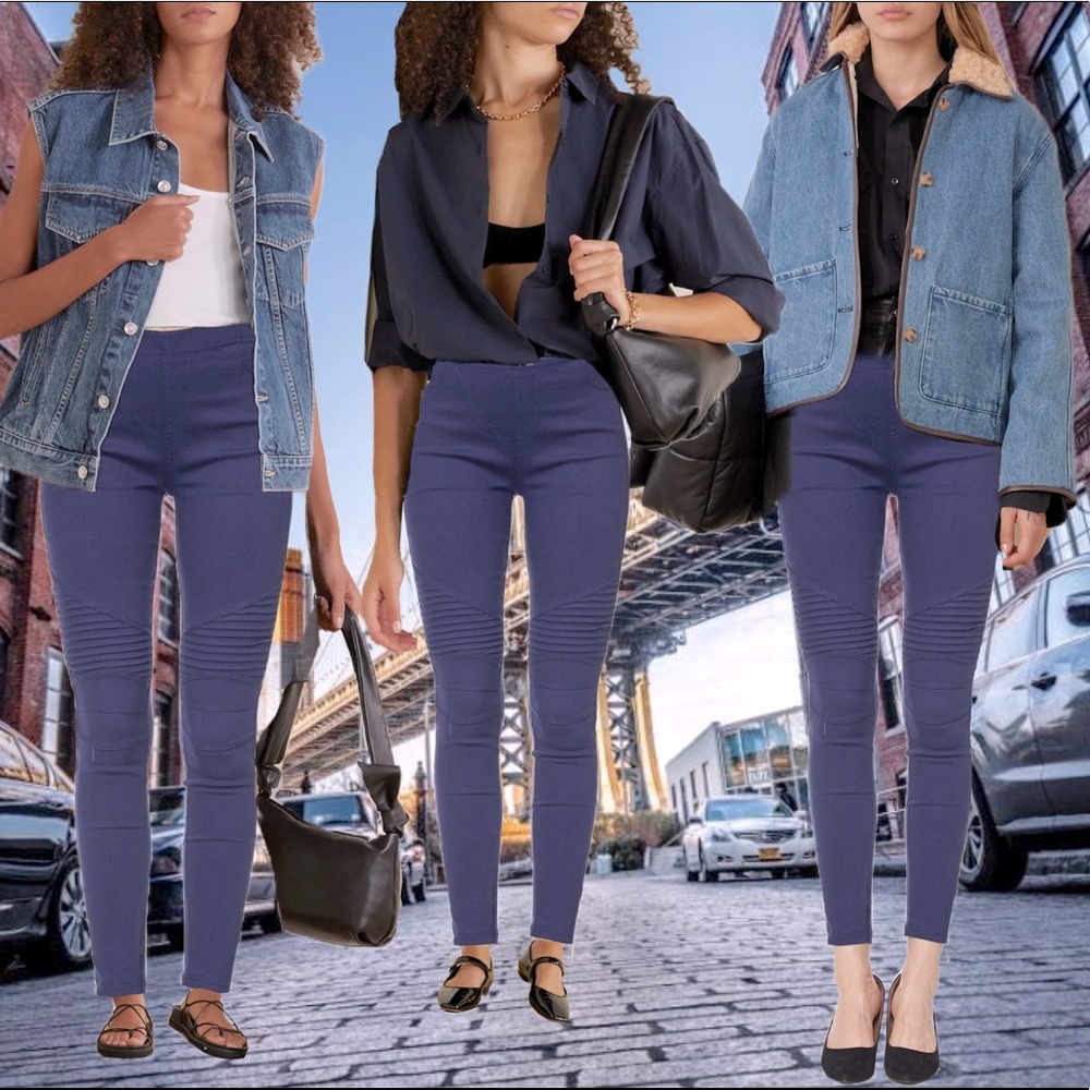 Cotton Blend Moto Jeggings NWT
